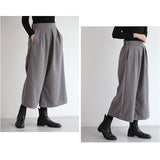 ワイドパンツ ガウチョパンツ レディース 九分丈 通販 ワイド パンツ ガウチョ スカーチョ スカンツ キュロット アンクルパンツ 9分丈 タック ロング 防寒 体型カバー ゆったり
