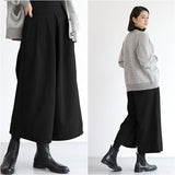ワイドパンツ ガウチョパンツ レディース 九分丈 通販 ワイド パンツ ガウチョ スカーチョ スカンツ キュロット アンクルパンツ 9分丈 タック ロング 防寒 体型カバー ゆったり
