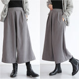 ワイドパンツ ガウチョパンツ レディース 九分丈 通販 ワイド パンツ ガウチョ スカーチョ スカンツ キュロット アンクルパンツ 9分丈 タック ロング 防寒 体型カバー ゆったり