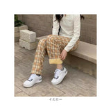 レディース 冬 ストレートパンツ 通販 レディースパンツ裏起毛 パンツ ズボン チェックパンツ チェック 柄 チェック柄 おしゃれ 裏ボア 裏起毛 防寒 裏ボアパンツ あったか 中学生 高校生