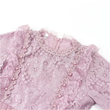 ワンピース 子供 フォーマル 通販 フォーマルドレス 長袖ワンピース フォーマルワンピース 女の子 かわいい おしゃれ ラウンドネック メッシュパフスリーブ 長袖 ピアノ発表会 セレモニー