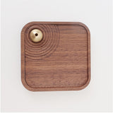 お香立て 線香立て 香炉 木製 通販 インセンスホルダー 線香皿 香皿 お香 受け皿 線香 クルミの木のお香立て クルミ ウォールナット コンパクト シンプル 和 モダン デザイン