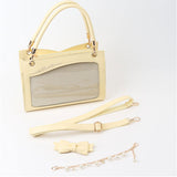 痛バッグ パール ショルダー 推し活 2WAY 通販 痛バック 痛バ 推し活バッグ 推し活バック 推しバッグ 推しバック 見せバッグ クリア ショルダーバッグ ショルダーバック 肩掛け