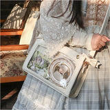 痛バッグ パール ショルダー 推し活 2WAY 通販 痛バック 痛バ 推し活バッグ 推し活バック 推しバッグ 推しバック 見せバッグ クリア ショルダーバッグ ショルダーバック 肩掛け