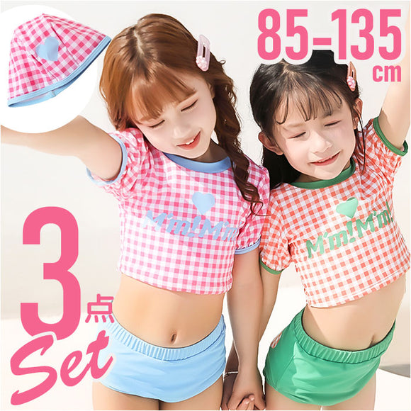 水着 セパレート 女の子 キッズ 帽子 通販 子供水着 みずぎ タンキニ 子ども用水着 子供用水着 スイムウェア 帽子付き セット ぼうし ガールズ 子供 子ども こども 子ども用 子供用
