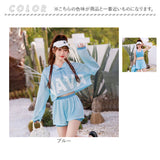 水着 レディース 3点セット 体型カバー 通販 タンキニ スイムウェア レディース水着 ラッシュガード ショートパンツ セットアップ セパレート セット 露出控え かわいい 可愛い キュート