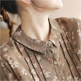 シャツ 長袖 花柄 通販 長袖シャツ 花柄シャツ レディース ギャザー おしゃれ かわいい オシャレ 春 秋 冬 春秋 シンプル 大人かわいい 大人可愛い カジュアル ナチュラル きれいめ 綿混