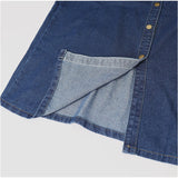 ワンピース デニムワンピース レディース 半袖 通販 シャツワンピース デニムワンピ ワンピ シャツワンピ デニムシャツワンピース ロングワンピース ロングワンピ デニム 前開き ロング