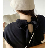 ワンピース レディース シャツワンピース 通販 ワンピ シャツワンピ ロングワンピース ロングワンピ フレアスカート バックリボン リボン 袖なし 袖無し そで無し かわいい 可愛い ロング