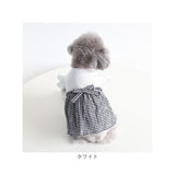 かわいい 犬服 通販 かわいい犬服 ワンピース ドッグウェア 可愛い おしゃれ オシャレ ペット服 ギンガムチェック 小型犬用 リボン お出掛け お出かけ 女の子 モノトーン シンプル
