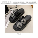 ビジュー サンダル 厚底 レディース 通販 ビジューサンダル 厚底サンダル レディースサンダル コンフォートサンダル 靴? シューズ スリッパ コンフォート 歩きやすい 華やか かわいい