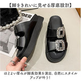 ビジュー サンダル 厚底 レディース 通販 ビジューサンダル 厚底サンダル レディースサンダル コンフォートサンダル 靴? シューズ スリッパ コンフォート 歩きやすい 華やか かわいい