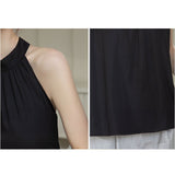 トップス ノースリーブ 通販 タンクトップ シフォンブラウス ホルターネック ブラウス おしゃれ かわいい フェミニン シンプル 通勤 通学 リゾートウェア オフショルダー 女性らしい