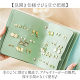ピアスケース 収納ケース 大容量 通販 ピアス収納 ジュエリーケース アクセサリーケース アクセサリー収納 小物入れ 収納 手帳型 本型 アクセサリー 持ち運び コンパクト ピアス