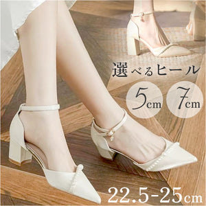 パンプス セパレート アンクルストラップ 通販 ストラップパンプス セパレートパンプス ウェディングシューズ ブライダルシューズ ミドルヒール チャンキーヒール アンクル ストラップ