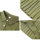 シャツワンピース 長袖 きれいめ 通販 レディース ワンピース シャツワンピ ロングシャツワンピース プリーツワンピース ロングワンピース ロング丈ワンピース 春秋 ロング丈 シンプル