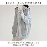 フード付きベスト レディース 通販 袖なしパーカー ノースリーブパーカー スウェットベスト フード付き ジップアップパーカー 体型カバー カジュアル シンプル フードあり