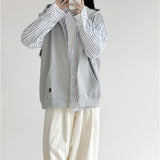 フード付きベスト レディース 通販 袖なしパーカー ノースリーブパーカー スウェットベスト フード付き ジップアップパーカー 体型カバー カジュアル シンプル フードあり