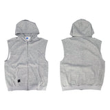 フード付きベスト レディース 通販 袖なしパーカー ノースリーブパーカー スウェットベスト フード付き ジップアップパーカー 体型カバー カジュアル シンプル フードあり