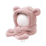 ベビー 帽子 マフラー 一体 くま 通販 女の子 男の子 赤ちゃん ふわふわ もこもこ 子供 こども 子ども あたたかい 暖かい あったか クマ 熊 フワフワ 一体型帽子 防寒 冬 かわいい 可愛い