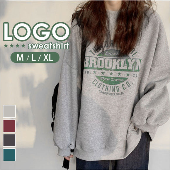 薄手 トレーナー レディース 通販 スウェット プルオーバー トップス ゆったり 春 春秋 秋 冬 長袖 部屋着 ルームウェア おしゃれ ロゴ オーバーサイズ メンズ オシャレ クルーネック