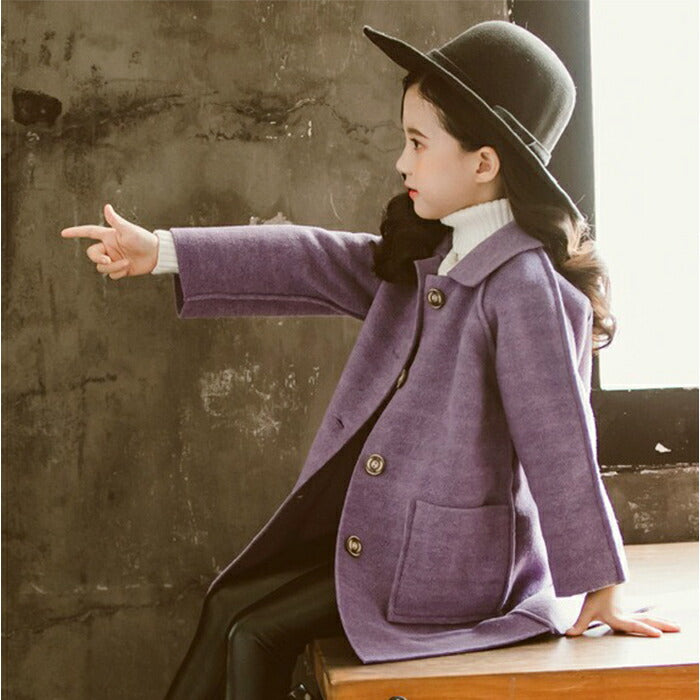 キッズコート 女の子 通販 アウター 子供服 コート おしゃれ ロングコート 子ども キッズ服 秋冬 上品 かわいい フォーマル きれいめ 通園 通学 薄手 可愛い 子ども服 キッズアウター