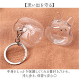 うさぎの毛 キーホルダー 通販 ペット 遺毛 チャーム ケース 透明 遺毛入れ 犬の毛収納ボトル メモリアルグッズ うさぎ ウサギ 毛 犬 猫 メモリアル 持ち歩き ペット仏具 ペットロス 形見