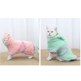 バスタオル バスローブ 犬用 猫用 ペット 通販 ペットバスローブ ペットバスタオル タオル パーカー 部屋着 フード付き 吸収性 速乾 防寒対策 お風呂上り お風呂 猫 ねこ ネコ 犬 いぬ