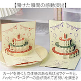 バースデーカード メッセージカード おしゃれ 通販 誕生日カード お祝いカード バースデイカード カード カード用紙 グリーティングカード お祝い 光る 立体 音が鳴る メッセージ 誕生日