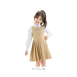 ワンピース スーツ 女の子 3点セット 通販 フォーマルワンピース キッズワンピース ブラウス 長袖 リボン 子供スーツ フォーマル 子供服 子ども服 キッズ こども 子供 子ども おでかけ