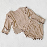 ベビー服 長袖 2点セット 通販 トップス ズボン ボトムス 子供服 子ども服 セットアップ 上下セット 上下 セット 秋冬 シンプル 無地 着せやすい 赤ちゃん 出産祝い ナチュラル かわいい