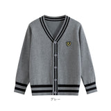 スクールカーディガン 制服 通販 カーディガン おしゃれ 学生服 男の子 女の子 ジュニア ライン入り スクールセーター 通学 キッズ メンズ レディース シンプル ワンポイント キッズ服
