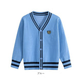スクールカーディガン 制服 通販 カーディガン おしゃれ 学生服 男の子 女の子 ジュニア ライン入り スクールセーター 通学 キッズ メンズ レディース シンプル ワンポイント キッズ服