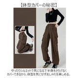 レディース ボトムス 通販 パンツ カーゴパンツ ズボン おしゃれ ゆったり ウエストゴム 春秋 ストリート 体型カバー カジュアル ロングパンツ アウトドア レジャー 長ズボン 動きやすい