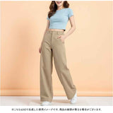 ワイドパンツ ロングパンツ レディース 通販 パンツ 長ズボン ズボン カジュアルパンツ ずぼん ボトムス ワイド カジュアル シンプル 無地 ゆったり 体型カバー かわいい 可愛い 通学