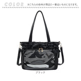 トートバッグ 痛バ かわいい 通販 痛バック 推し活 バッグ バック 推し活バッグ レディース ショルダーバッグ おしゃれ 肩掛け フリル りぼん クリアポケット ライブ イベント