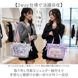 トートバッグ 痛バ かわいい 通販 痛バック 推し活 バッグ バック 推し活バッグ レディース ショルダーバッグ おしゃれ 肩掛け フリル りぼん クリアポケット ライブ イベント