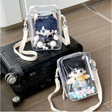 痛バッグ ぬいぐるみ ショルダー 通販 ショルダーバッグ ぬいぐるみポーチ ぬいポーチ 痛バ ミニ 推し活バッグ クリア 透明 バッグ ぬい活 ポーチ 全面クリア 推し活 推し ぬい