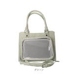 痛バッグ 小さめ ショルダー 通販 ショルダーバッグ 痛バ ミニ 推し活バッグ 痛バック 2way バッグ トートバッグ ハンドバッグ レディース トート マーブル 缶バッジ 推し活 オタ活