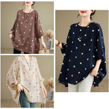 チュニック ブラウス ドット柄 レディース 通販 シャツ シャツブラウス tシャツ Tシャツ レディースシャツ レディースブラウス ドット 水玉柄 水玉 水玉模様 カジュアル ゆったり