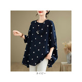 チュニック ブラウス ドット柄 レディース 通販 シャツ シャツブラウス tシャツ Tシャツ レディースシャツ レディースブラウス ドット 水玉柄 水玉 水玉模様 カジュアル ゆったり