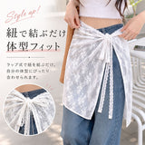 シアーレース レディース レース 通販 ラップスカート シースルー レイヤード 重ね着 透け感 おしゃれ 巻きスカート フェミニン 上品 刺繍 きれいめ かわいい カジュアル 大人かわいい