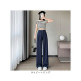 ワイドパンツ デニム ウエストゴム 通販 ロングパンツ ロング丈 パンツ フレアパンツ フレア ズボン レディース 体型カバー ゆったり ハイウエスト 春 夏 秋 おしゃれ かわいい シンプル
