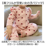 ロンパース 長袖 通販 パジャマ ベビー服 女の子 ルームウェア 赤ちゃん ジッパー フロントファスナー チャック おしゃれ オシャレ 肩フリル付き 出産お祝いギフト 可愛い かわいい