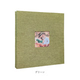 フォトアルバム 粘着 通販 L判 アルバム 貼る 大容量 写真 フリー台紙 整理 収納 手作り 綿麻素材 おしゃれ かわいい 記念日 結婚式 文房具