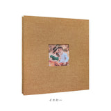 フォトアルバム 粘着 通販 L判 アルバム 貼る 大容量 写真 フリー台紙 整理 収納 手作り 綿麻素材 おしゃれ かわいい 記念日 結婚式 文房具