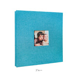 フォトアルバム 粘着 通販 L判 アルバム 貼る 大容量 写真 フリー台紙 整理 収納 手作り 綿麻素材 おしゃれ かわいい 記念日 結婚式 文房具