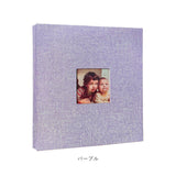 フォトアルバム 粘着 通販 L判 アルバム 貼る 大容量 写真 フリー台紙 整理 収納 手作り 綿麻素材 おしゃれ かわいい 記念日 結婚式 文房具