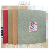 フォトアルバム 粘着 通販 L判 アルバム 貼る 大容量 写真 フリー台紙 整理 収納 手作り 綿麻素材 おしゃれ かわいい 記念日 結婚式 文房具