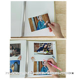 フォトアルバム 粘着 通販 L判 アルバム 貼る 大容量 写真 フリー台紙 整理 収納 手作り 綿麻素材 おしゃれ かわいい 記念日 結婚式 文房具